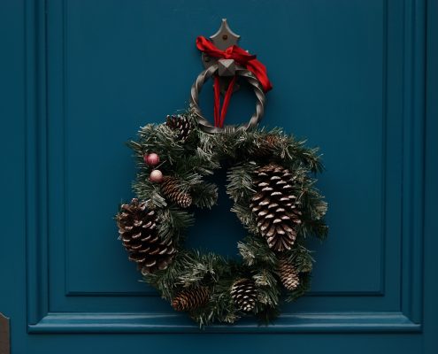 wreath on the door