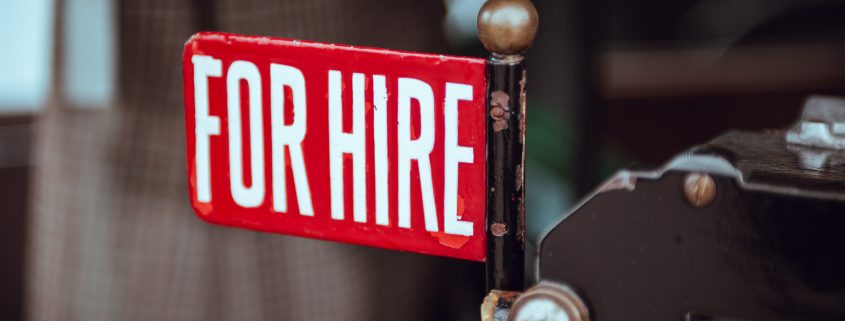 red for hire sign