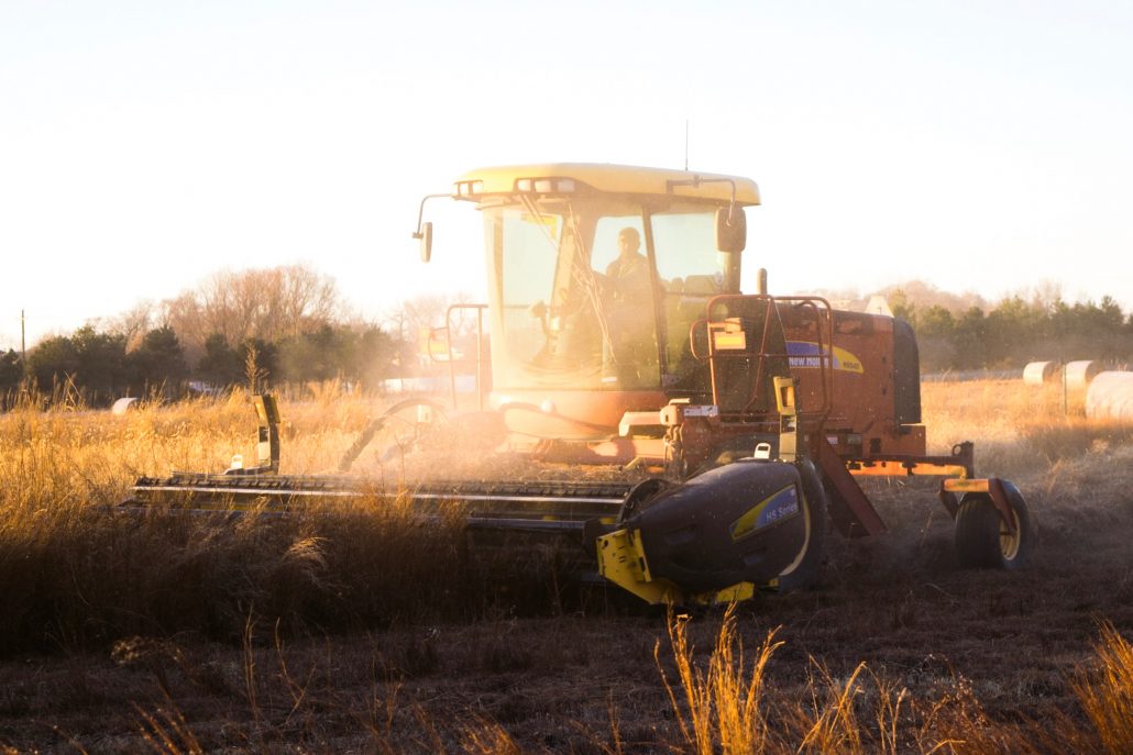 tractor on farmland