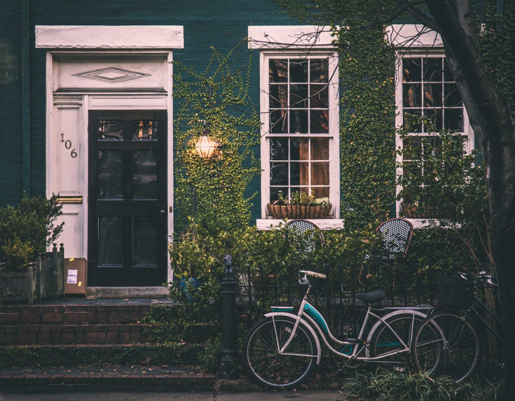 bike in front of house