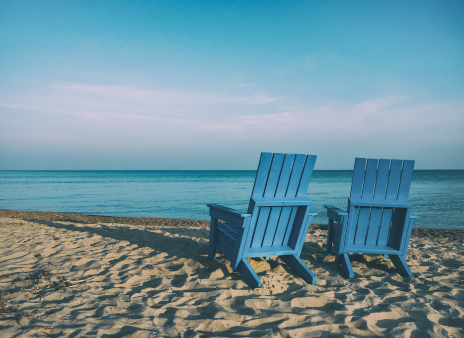 two chairs on beach