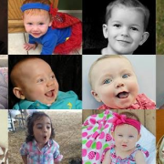 Babies faces in a grid - Healthy Birth Day