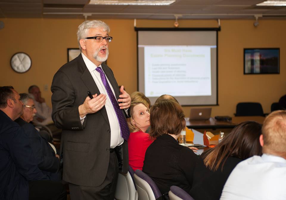 Gordon Fischer speaking at event