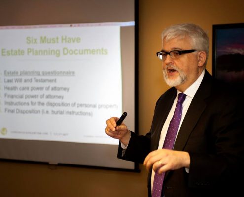 Gordon Fischer speaking at event