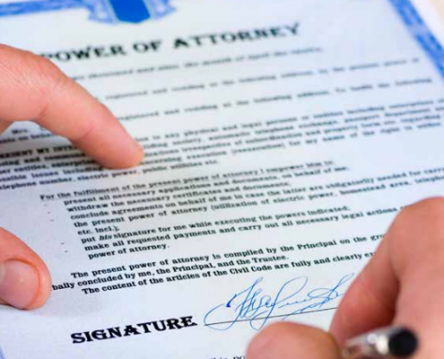 Power of attorney signing