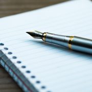 Fancy estate planning pen on notebook
