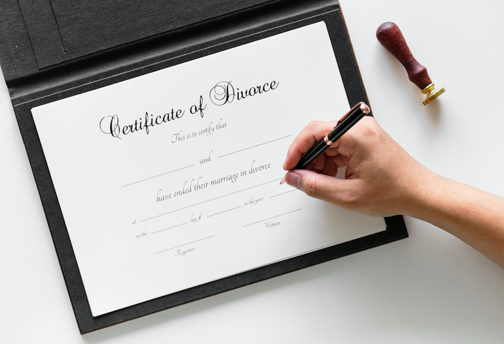 cert of divorce