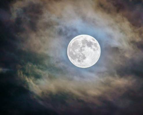 cloudy moon