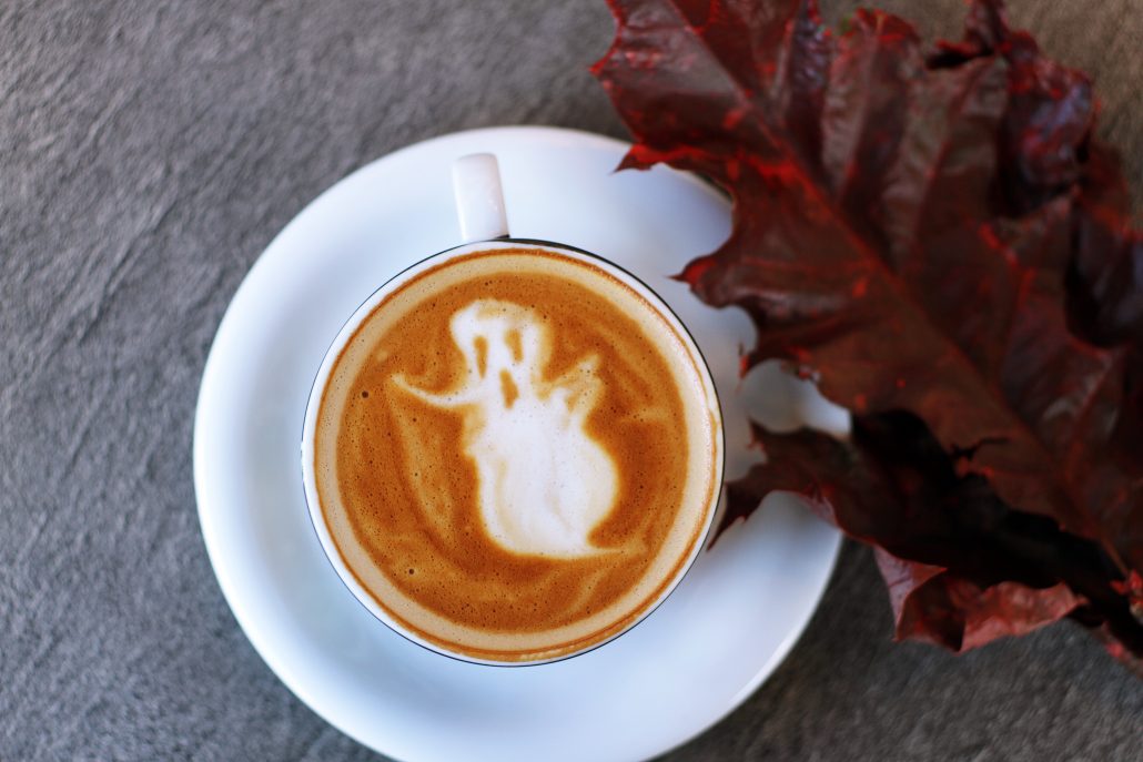 ghost in coffee mug