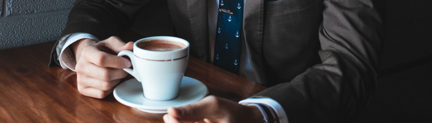 business man with coffee