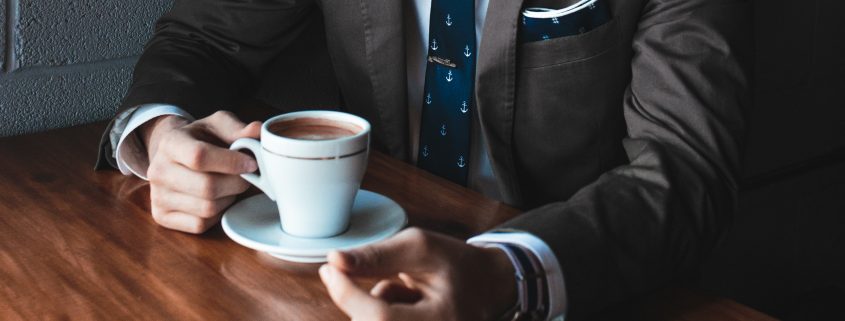 business man with coffee