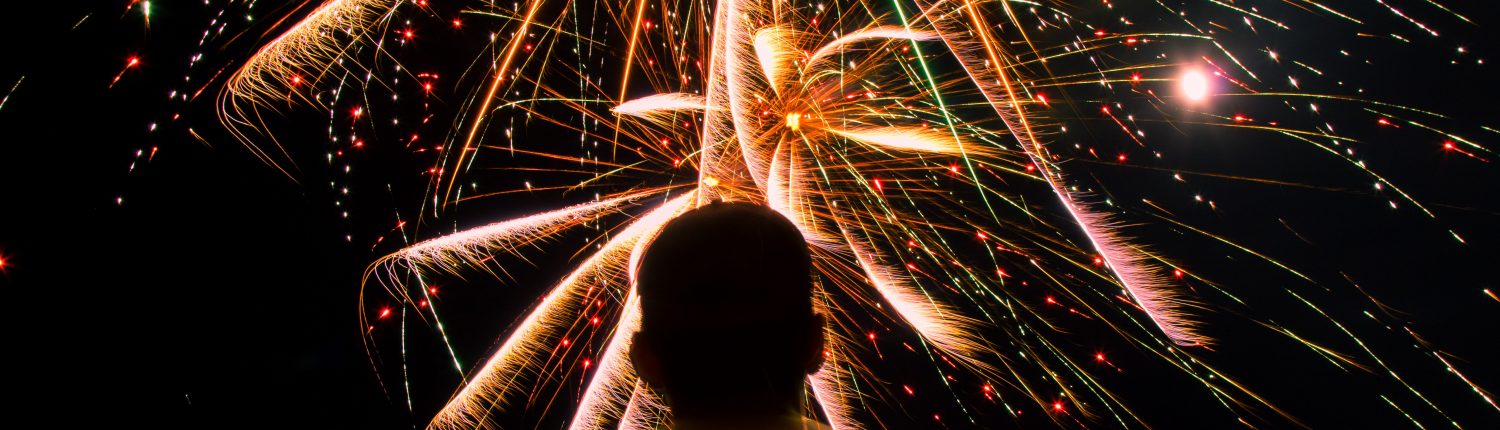 man with fireworks - charitable giving