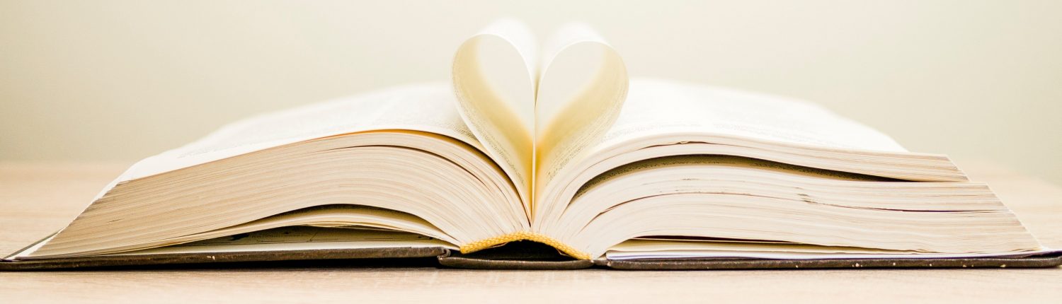 heart in pages of book