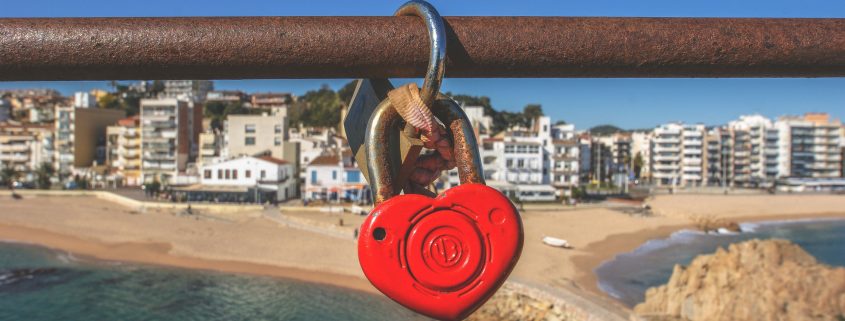 heart lock on bridge