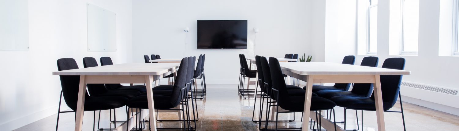 two boardroom tables