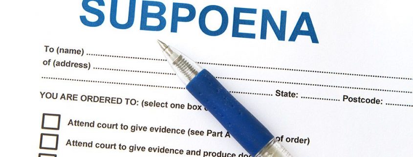subpoena and pen