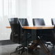 boardroom with large table and chairs