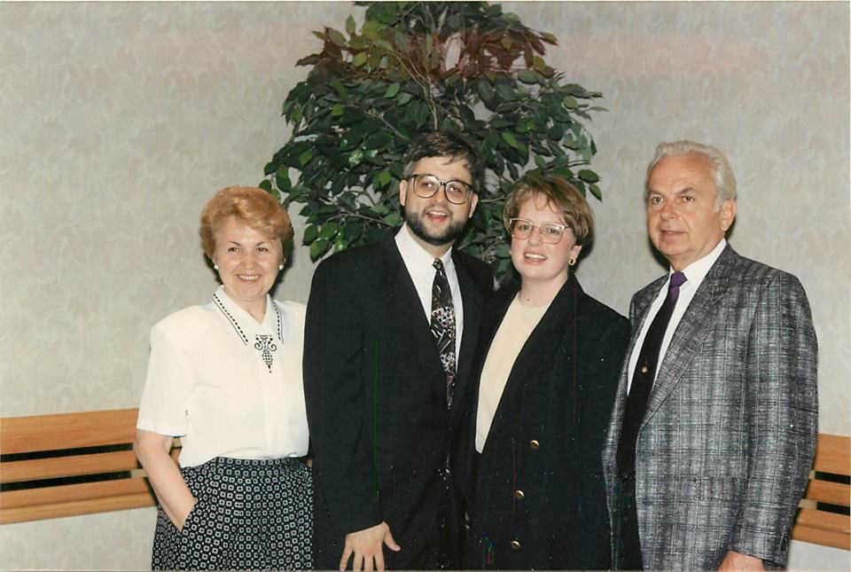 Gordon with family at bar swearing in