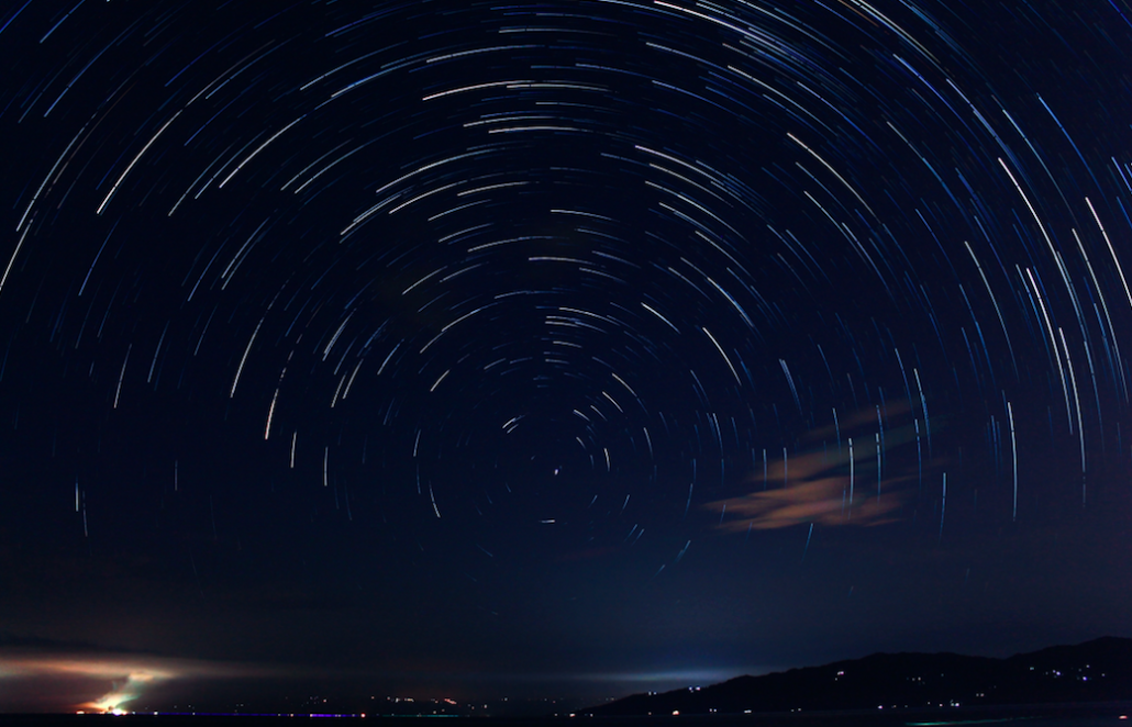 timelapse of stars