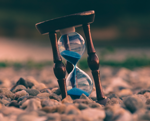 hourglass in sand