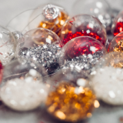 glittery ornaments