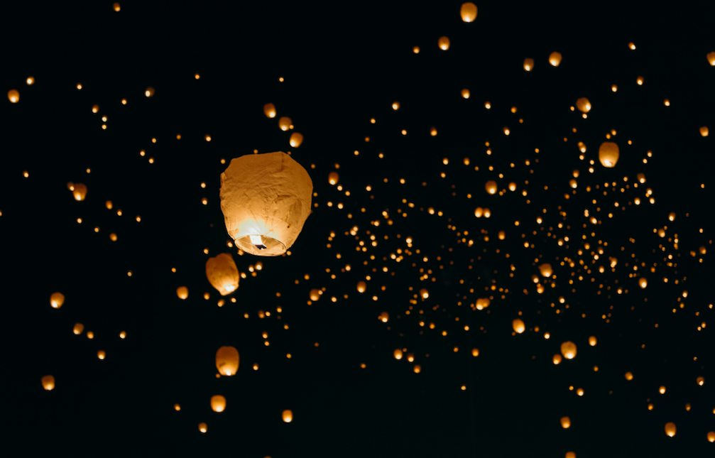 new year paper lanterns