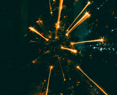 fireworks in the sky new year
