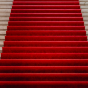 red carpet up stairs