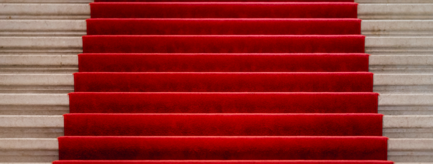 red carpet up stairs
