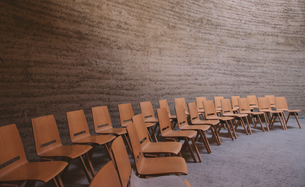 rows of brown chairs