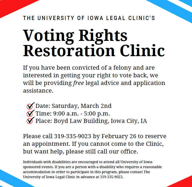 voter rights restoration clinic