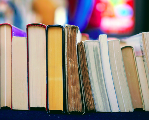books on a table