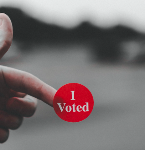 i voted sticker red