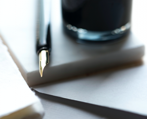 pen on desk
