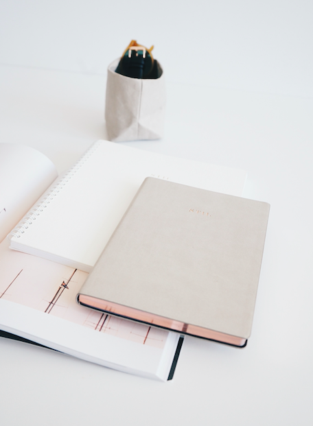 notebooks on table