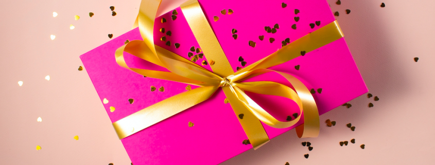 planned gift pink bow