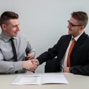 two men shaking hands