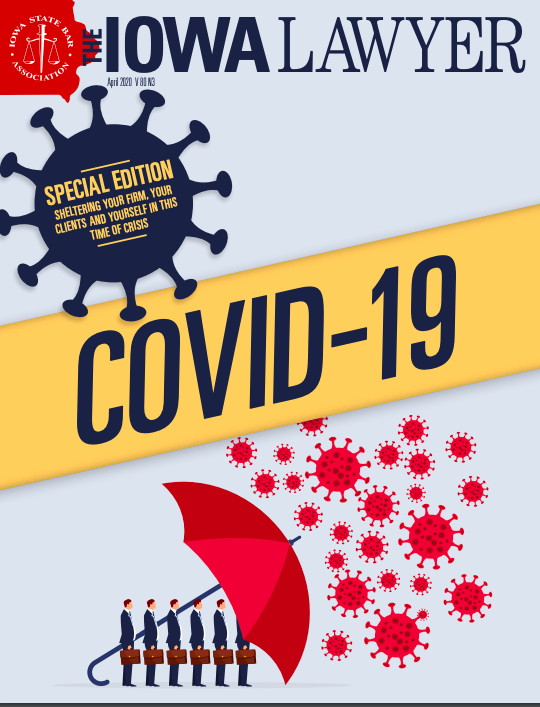 Iowa Lawyer COVID-19 Cover April 2020